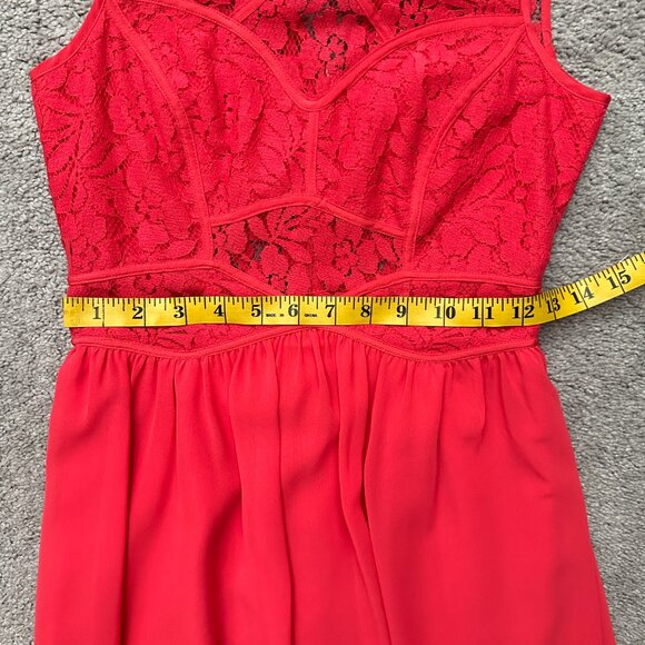 BCBGeneration | Flowy Lace Dress | Color: Orange/Red | Size: 4 - Picture 9 of 12